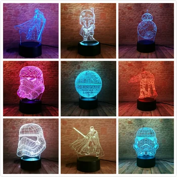 Star Wars Death Star Darth Vader Black Knight Warrior Force Awaken BB-8 Ball Robot 7 Color Night Light Boys Man Fans Toys Decor
Star Wars Death Star Darth Vader Black Knight Warrior Force Awaken BB-8 Ball Robot 7 Color Night Light Boys Man Fans Toys Decor