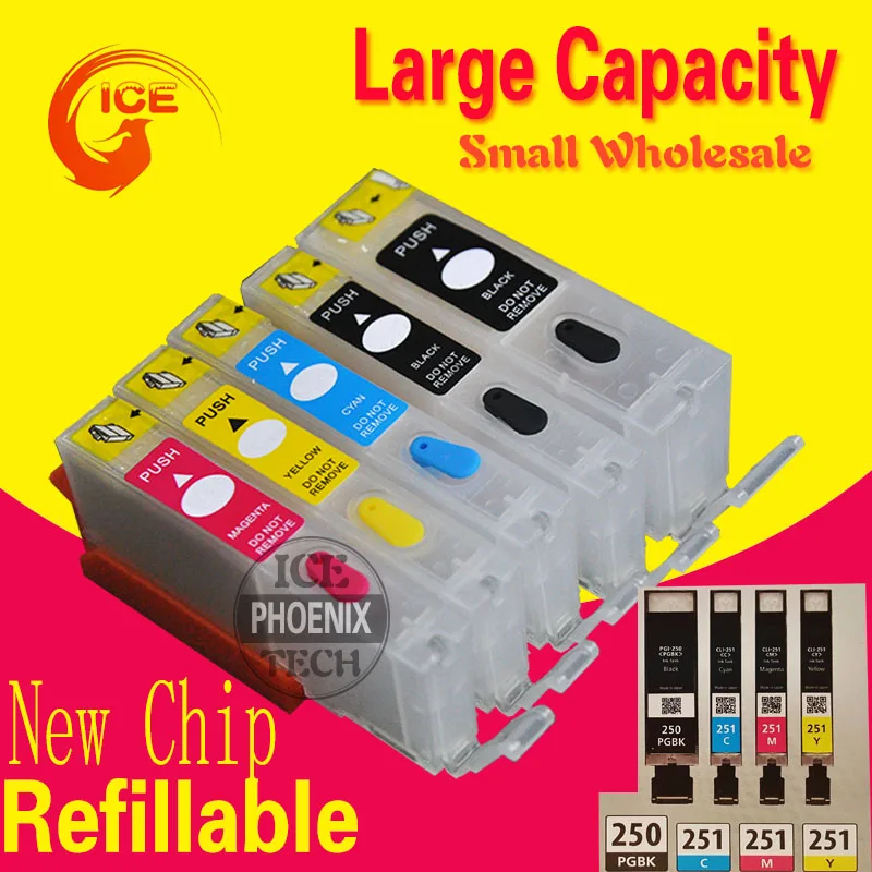 For Canon MG6620 MX922 MG5620 MG 6620 5620 MX 922 Ink cartridge PIxma printer 5 Color refillable ink cartridge PGI250
For Canon MG6620 MX922 MG5620 MG 6620 5620 MX 922 Ink cartridge PIxma printer 5 Color refillable ink cartridge PGI250