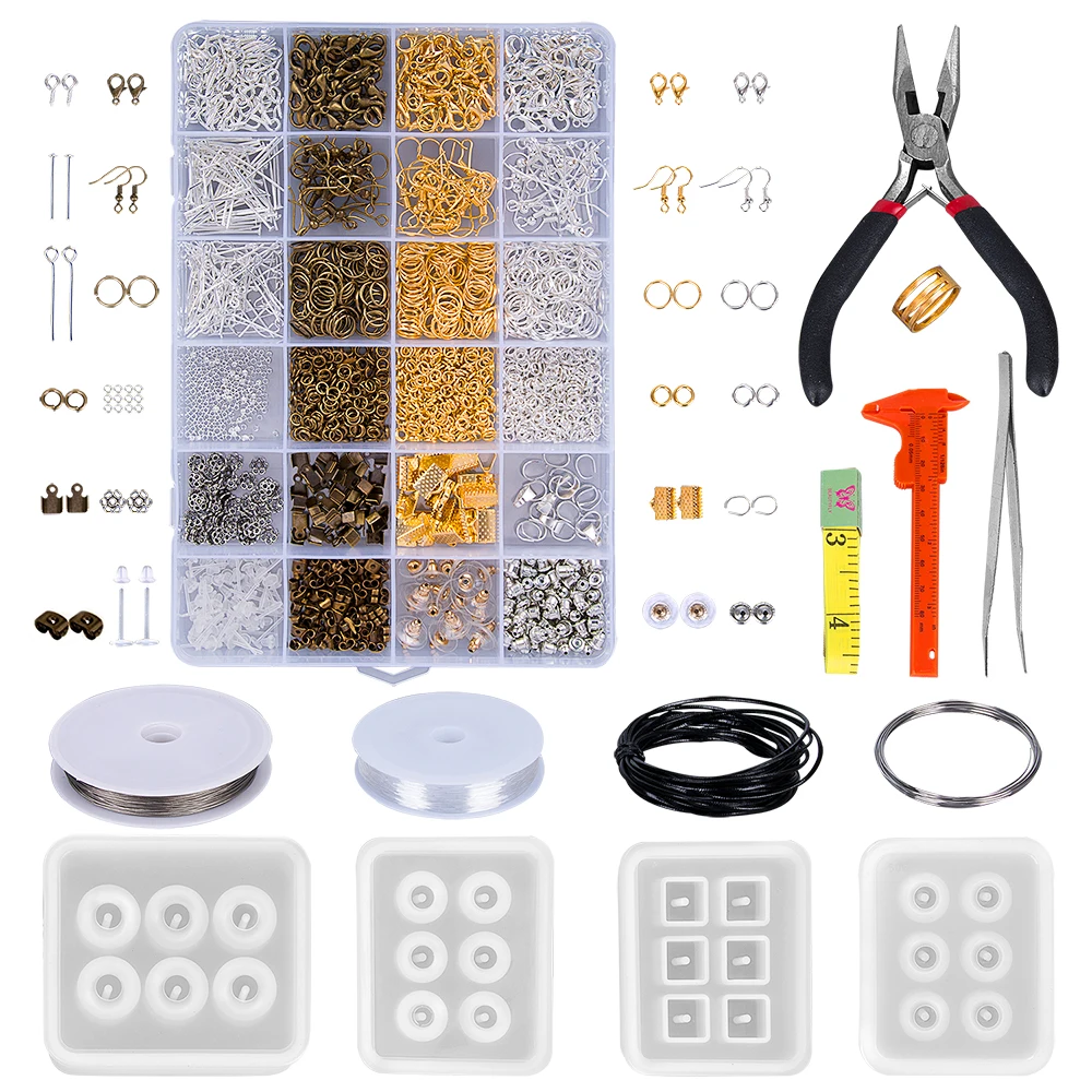 2280 Pcs Earring Making Supplies kits Handmade DIY Jewelry Findings Box Accessories Bead making rings clasps pins tools for DIY
2280 Pcs Earring Making Supplies kits Handmade DIY Jewelry Findings Box Accessories Bead making rings clasps pins tools for DIY