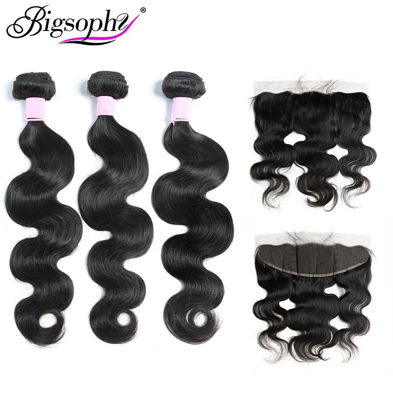 Bigsophy Body Wave Peruvian Weave Hair Bundle 3Bundle Hair And 13*4 Frontal Closure 100% Remy Human Hair Extension Free Shipping
Bigsophy Body Wave Peruvian Weave Hair Bundle 3Bundle Hair And 13*4 Frontal Closure 100% Remy Human Hair Extension Free Shipping