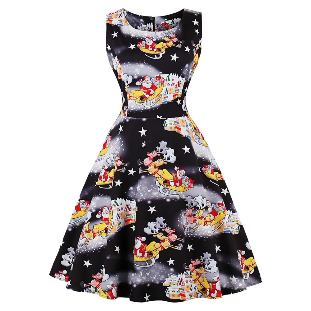 Joineles Santa Claus Elk Print Christmas Dress Plus Size 4XL Women Sleeveless Vintage Dress Rockabilly Party Vestidos Robe Femme
Joineles Santa Claus Elk Print Christmas Dress Plus Size 4XL Women Sleeveless Vintage Dress Rockabilly Party Vestidos Robe Femme