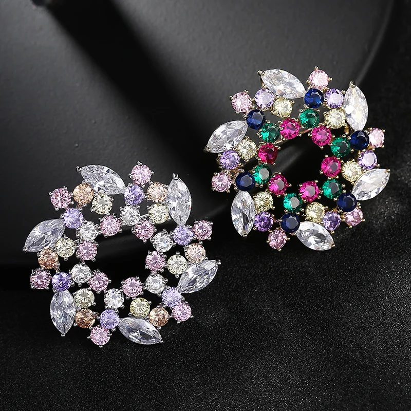 Multicolor Rhinestone Wreath Brooches for Women Crystal Wedding Accessory Broaches for Bridal Bouquet Dress Broches Jewelry Pin
Multicolor Rhinestone Wreath Brooches for Women Crystal Wedding Accessory Broaches for Bridal Bouquet Dress Broches Jewelry Pin