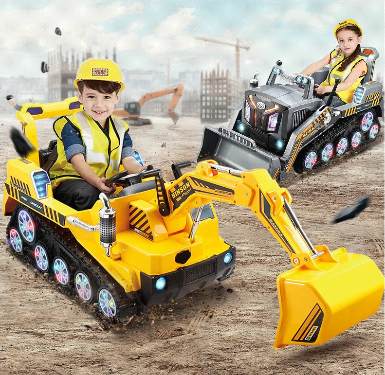 Fengda Children Excavator can Sit Large Electric Excavator Boy Toy Car