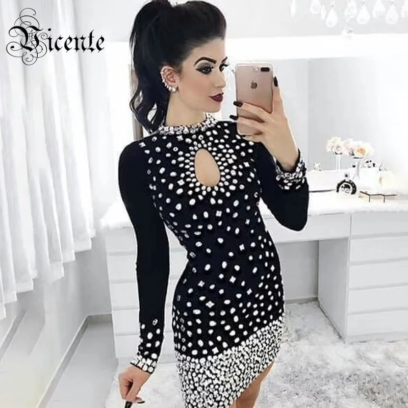 Vicente All Free Shipping 2019 New Chic Luxe Beads Diamond Design Long Sleeves Sexy Key Hole Celebrity Party Bandage Mini Dress
Vicente All Free Shipping 2019 New Chic Luxe Beads Diamond Design Long Sleeves Sexy Key Hole Celebrity Party Bandage Mini Dress