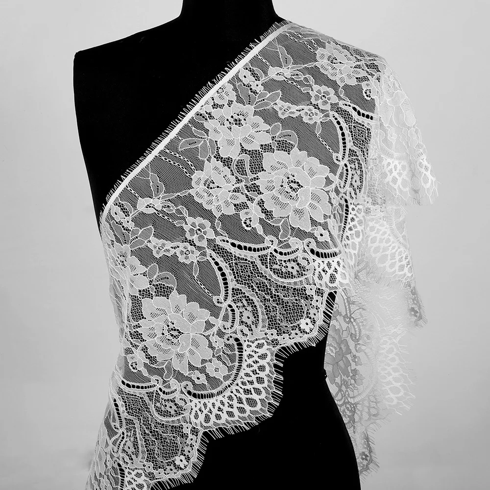 3 yards Eyelash Lace Trim Black&White Soft Floral Classic Lace Trim Decoration Crafts Sewing For Dress Making Decoration
3 yards Eyelash Lace Trim Black&White Soft Floral Classic Lace Trim Decoration Crafts Sewing For Dress Making Decoration