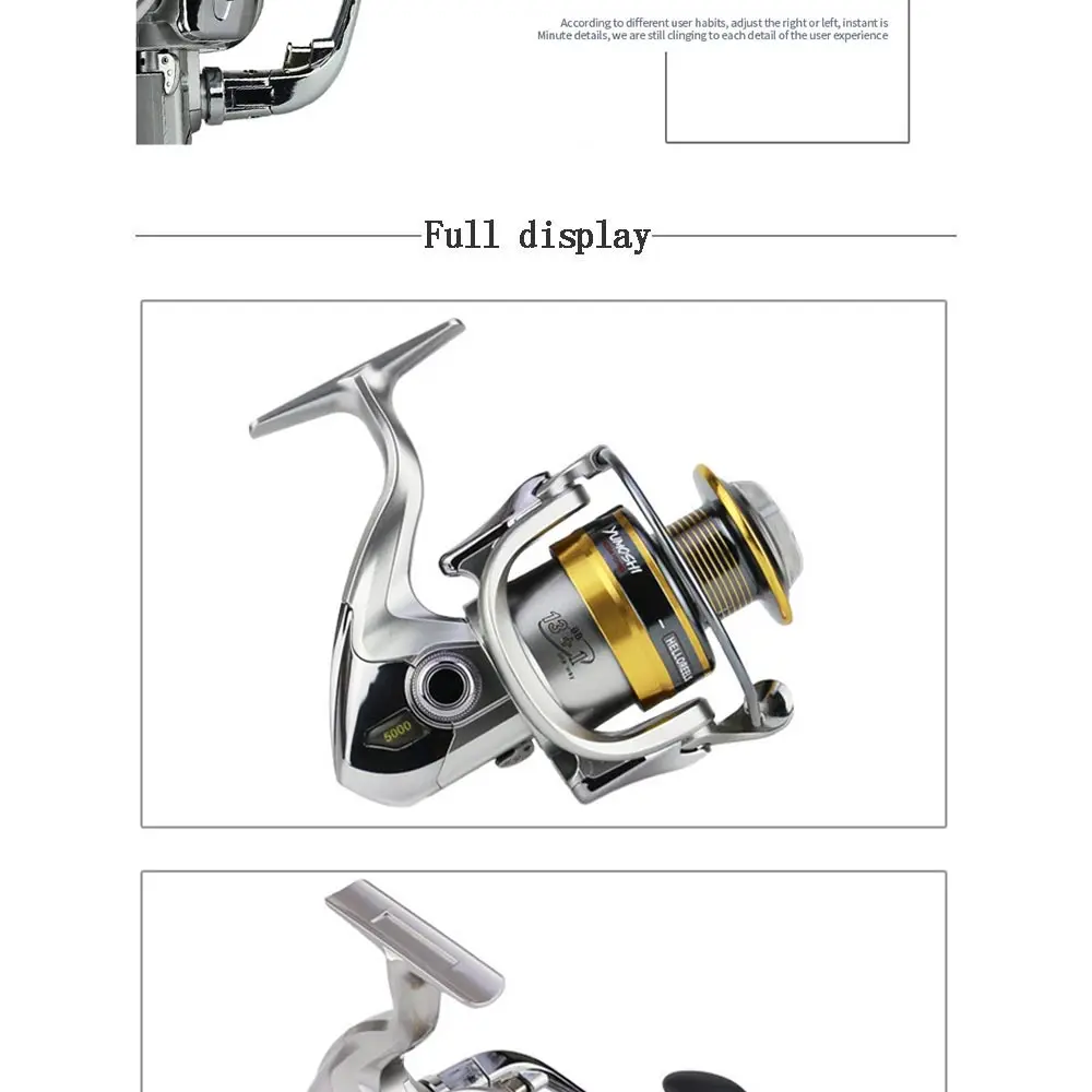 Yumoshi Metal Spool Spinning Fishing Reel 13+1Bb Superior Wheel