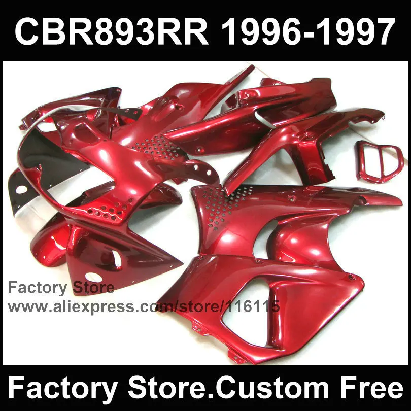 ABS fairing kits for HONDA CBR900RR 96 97 CBR 893RR 1996 1997 full dark red motorcycle CBR 893 fairings bodywork
ABS fairing kits for HONDA CBR900RR 96 97 CBR 893RR 1996 1997 full dark red motorcycle CBR 893 fairings bodywork