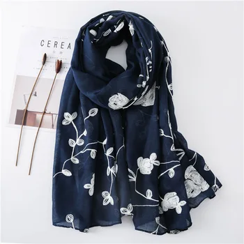2018 Autumn Winter Stitch Floral Viscose Scarf Lady High Quality Shawls and Wraps Pashmina Stole Foulards Muslim Hijab 180*90Cm 
2018 Autumn Winter Stitch Floral Viscose Scarf Lady High Quality Shawls and Wraps Pashmina Stole Foulards Muslim Hijab 180*90Cm