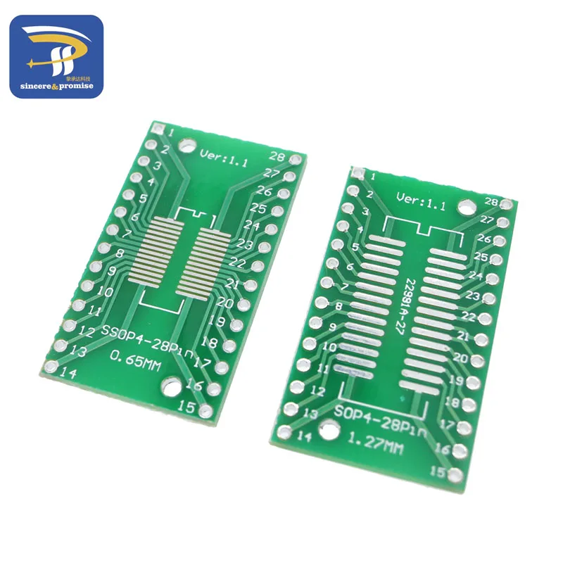 10PCS/LOT SO/SSOP/SOIC/MSOP TSSOP28 / TSSOP28 turn DIP28 1.27MM / 0.65MM turn 2.54MM IC adapter Socket / Adapter plate / PCB
10PCS/LOT SO/SSOP/SOIC/MSOP TSSOP28 / TSSOP28 turn DIP28 1.27MM / 0.65MM turn 2.54MM IC adapter Socket / Adapter plate / PCB