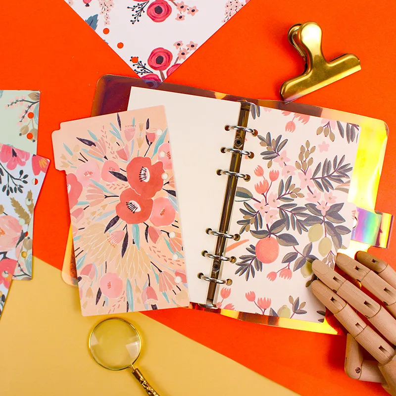 5 Sheets/set Pink Flower Notebook Dividers Spiral Notebook Loose Leaf Separator Pages Notebook Paper Watercolor Inside Pages
5 Sheets/set Pink Flower Notebook Dividers Spiral Notebook Loose Leaf Separator Pages Notebook Paper Watercolor Inside Pages