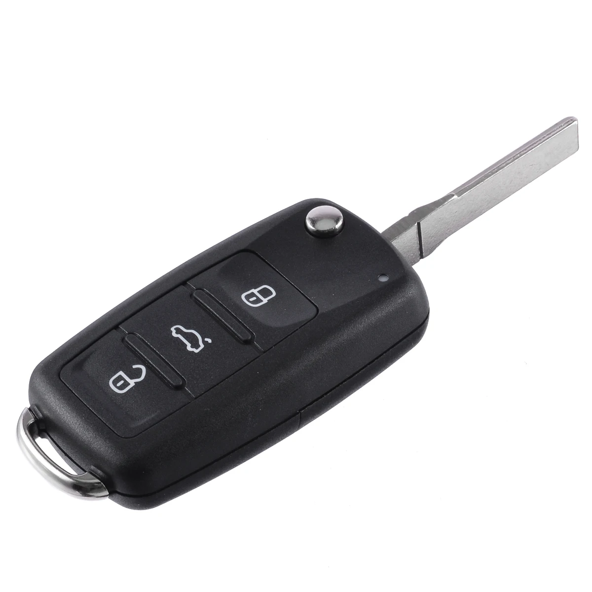 3 Buttons Flip Folding Remote Key Fob Case No Logo Car Key Shell Protector With Key Blade for V-W T-ouareg 04-11