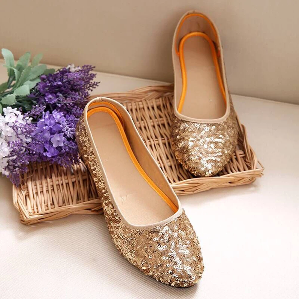 Women Flats Bling Sequins Dance Ballet Shoes Pointed Toe Old Beijing Shoes slip on comfortable flat summer beach daily walking
Women Flats Bling Sequins Dance Ballet Shoes Pointed Toe Old Beijing Shoes slip on comfortable flat summer beach daily walking