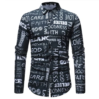 Dropshipping Men's Fashion Full Sleeve Shirt Black Color,Men Letter Printing Casual Shirt Long Sleeve Camisa Masculina
Dropshipping Men's Fashion Full Sleeve Shirt Black Color,Men Letter Printing Casual Shirt Long Sleeve Camisa Masculina
