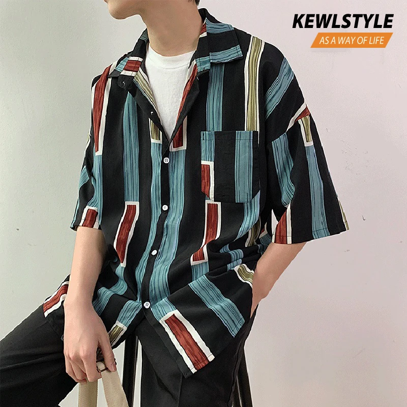 Hawaiian shirt short sleeve striped shirts men dress oversize Korean clothes 5xl 2019 summer casual hip hop streetwear male CS57
Hawaiian shirt short sleeve striped shirts men dress oversize Korean clothes 5xl 2019 summer casual hip hop streetwear male CS57