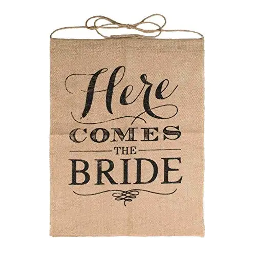 Fashion Here Comes The Bride Wedding Rustic Ceremony Burlap Banner for Flower Children
Fashion Here Comes The Bride Wedding Rustic Ceremony Burlap Banner for Flower Children