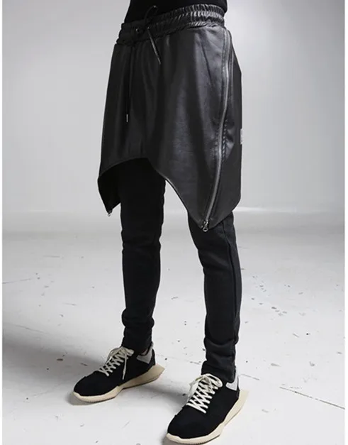27-44 2017 NEW Men's clothing GD Hair Stylist fashion casual PU stitching metal zipper crotch pants plus size singer costumes
27-44 2017 NEW Men's clothing GD Hair Stylist fashion casual PU stitching metal zipper crotch pants plus size singer costumes