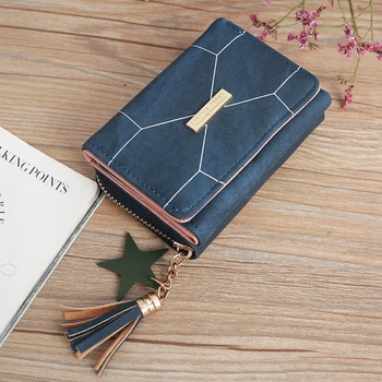 2020 Cute Tassel Star Geometric Pattern Three Fold Change Purse Short Leather Women Wallets Portefeuille Female Purse Clutch
2020 Cute Tassel Star Geometric Pattern Three Fold Change Purse Short Leather Women Wallets Portefeuille Female Purse Clutch