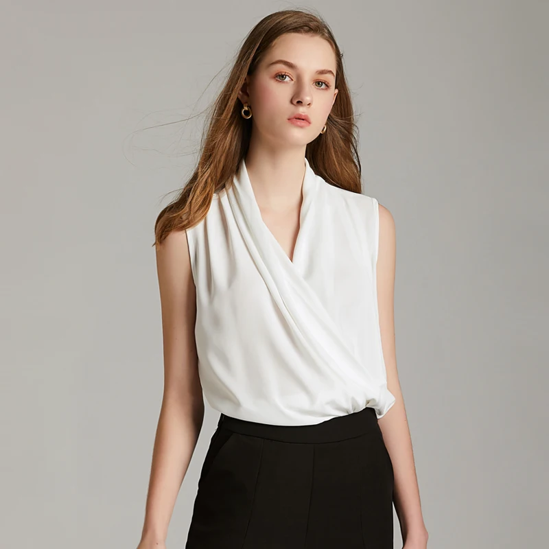 2019 Sexy Fashion women Casual Tops Summer Rayon Blouse Elegant Sleeveless Deep V-Neck Office Lady Blouse Shirts
2019 Sexy Fashion women Casual Tops Summer Rayon Blouse Elegant Sleeveless Deep V-Neck Office Lady Blouse Shirts