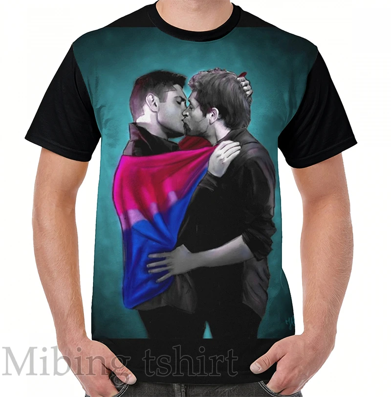 Funny print men t shirt women Tops tee Bisexual Pride Destiel Graphic T-Shirt O-neck Short Sleeve Casual tshirts
Funny print men t shirt women Tops tee Bisexual Pride Destiel Graphic T-Shirt O-neck Short Sleeve Casual tshirts