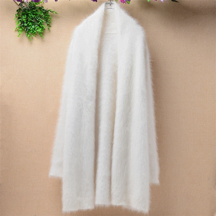 ladies women long white fuzzy genuine mink cashmere warm angora rabbit knitting cardigan sweater autumn winter fur coat mantle
ladies women long white fuzzy genuine mink cashmere warm angora rabbit knitting cardigan sweater autumn winter fur coat mantle