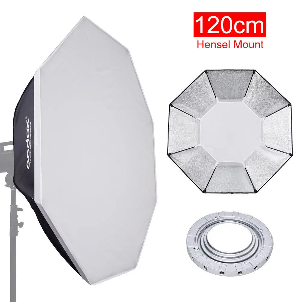 Octagon Softbox 120cm 48" w/ Speedring Mount for Hesel Studio Strobe Flash Light
Octagon Softbox 120cm 48" w/ Speedring Mount for Hesel Studio Strobe Flash Light