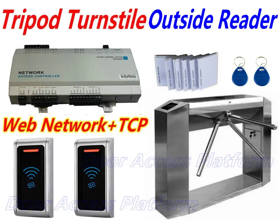 Tripod Turnstile Long dimension size with Outside Metal Case+ID Card Access Reader+Network Access Controller Turnstile gate kit
Tripod Turnstile Long dimension size with Outside Metal Case+ID Card Access Reader+Network Access Controller Turnstile gate kit