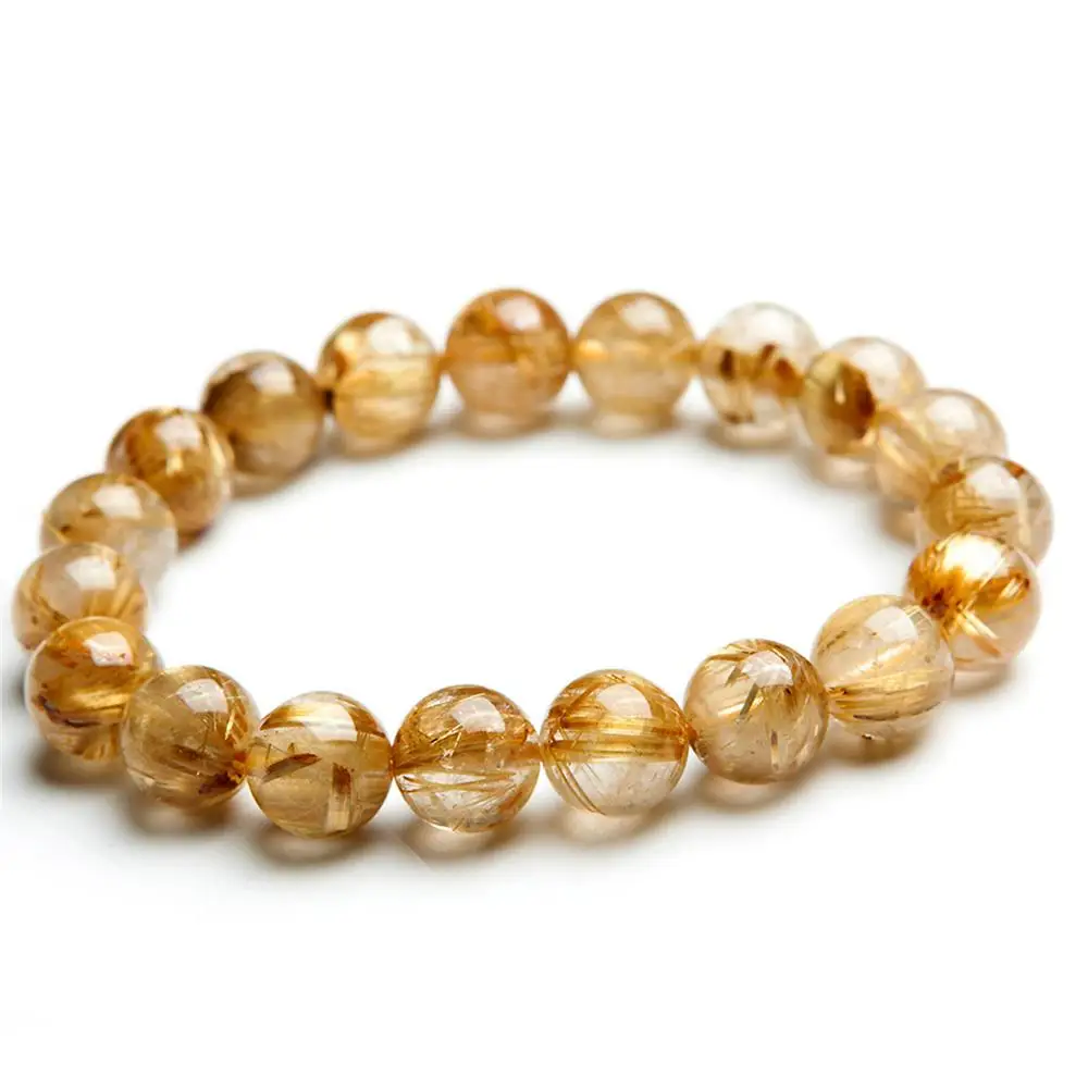 Natural Gold Rutilated Quartz Crystal Titanium Woman Man Wealthy Stone Round Beads Bracelet 11mm Jewelry Bangle AAAA
Natural Gold Rutilated Quartz Crystal Titanium Woman Man Wealthy Stone Round Beads Bracelet 11mm Jewelry Bangle AAAA