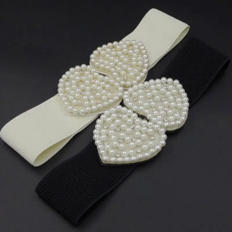 Bridal Ultra-Wide Elastic Rubber Band Waistband Faux Pearl Glitter Rhinestone Decor Heart Shape Buckle Wedding Dress Waist Belt
Bridal Ultra-Wide Elastic Rubber Band Waistband Faux Pearl Glitter Rhinestone Decor Heart Shape Buckle Wedding Dress Waist Belt