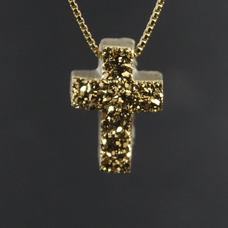 Cross Druzy Pendant (100)