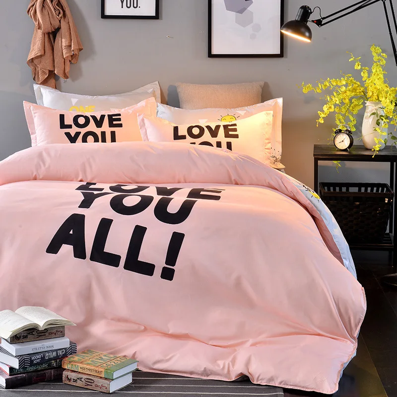 Loving Letter Duvet Cover Twin Double Queen King Full Size 3/4 pcs Bedding Set Kids Bedclothes 1.5m 1.8m 2.0m Bedsheet Bedlinens
Loving Letter Duvet Cover Twin Double Queen King Full Size 3/4 pcs Bedding Set Kids Bedclothes 1.5m 1.8m 2.0m Bedsheet Bedlinens