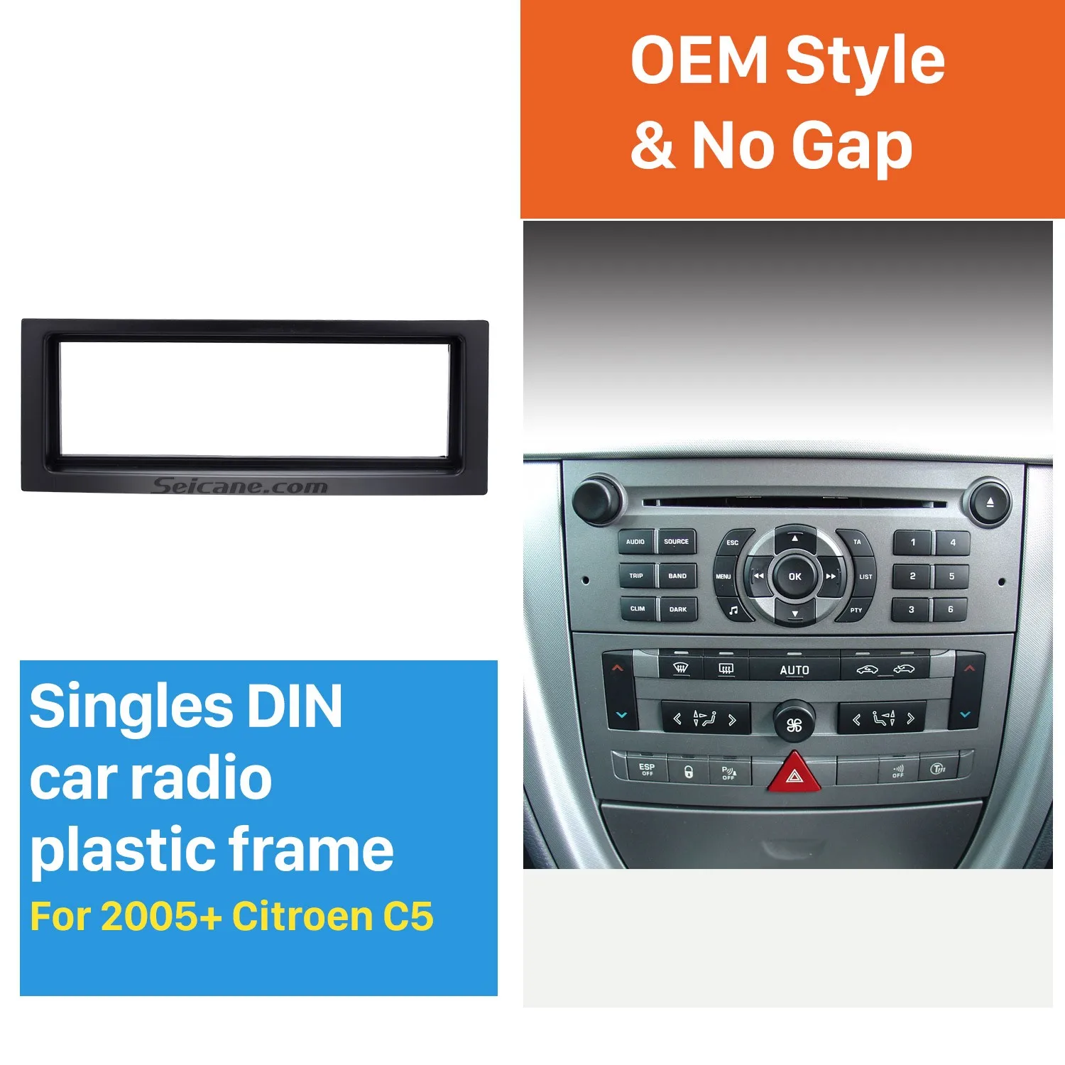Seicane 182*53mm 1 DIN Dashboard installation Trim Bezel Car Stereo Panel Fascia for 2005+ Citroen C5 surround DVD Radio Panel
Seicane 182*53mm 1 DIN Dashboard installation Trim Bezel Car Stereo Panel Fascia for 2005+ Citroen C5 surround DVD Radio Panel