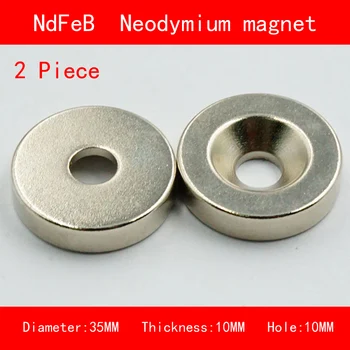 2PCS diameter 35mm thickness 10mm hole 10mm n35 Rare Earth strong Permanent NdFeB Neodymium Magnet 
2PCS diameter 35mm thickness 10mm hole 10mm n35 Rare Earth strong Permanent NdFeB Neodymium Magnet