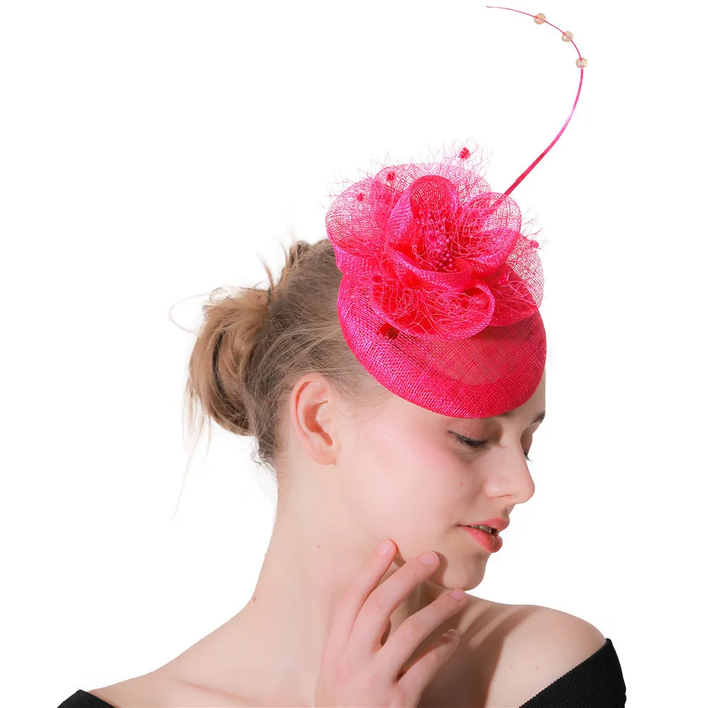 Hot Pink Bridal Fascinator Women Feather Accessories Wedding Hat Ornaments Headpieces Linen Fascinator Hairpins
Hot Pink Bridal Fascinator Women Feather Accessories Wedding Hat Ornaments Headpieces Linen Fascinator Hairpins