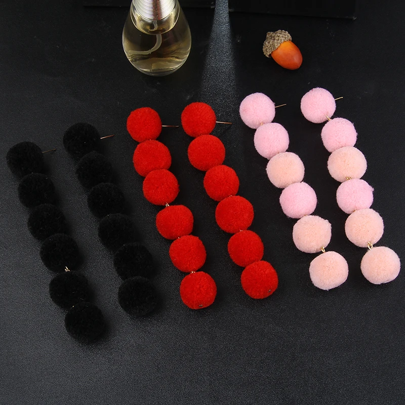 Long Plush ball string drop earrings Round Velvet Tassel Earrings Fashion Earrings for Women Wedding Party Jewelry E0268
Long Plush ball string drop earrings Round Velvet Tassel Earrings Fashion Earrings for Women Wedding Party Jewelry E0268