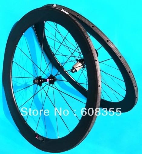 3K Full Carbon road Bike Bicycle 700C Tubular Wheelset 60mm - Front 20H , rear 24H
3K Full Carbon road Bike Bicycle 700C Tubular Wheelset 60mm - Front 20H , rear 24H