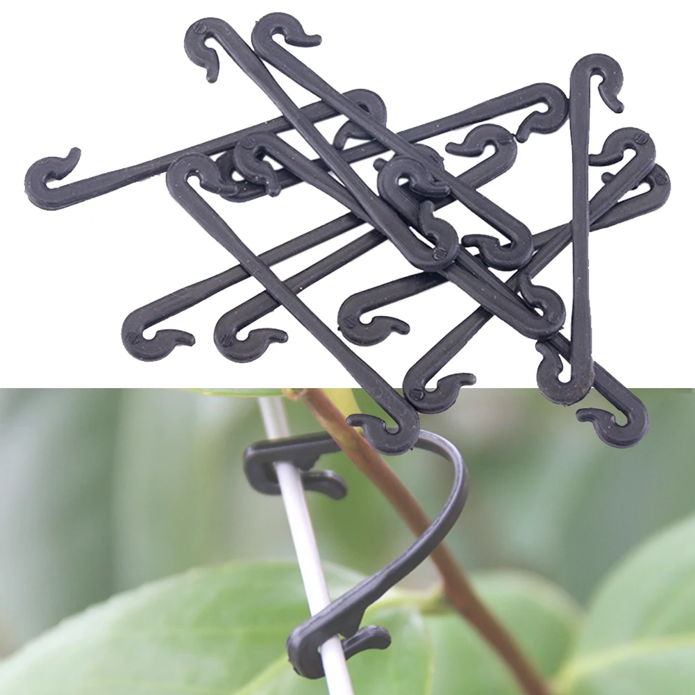 

100Pcs Tools Vegetable Fixed Stems Vines Fastener Grafting Clips Hook Plant Greenhouse Garden Supports Tied Buckle Agricultural