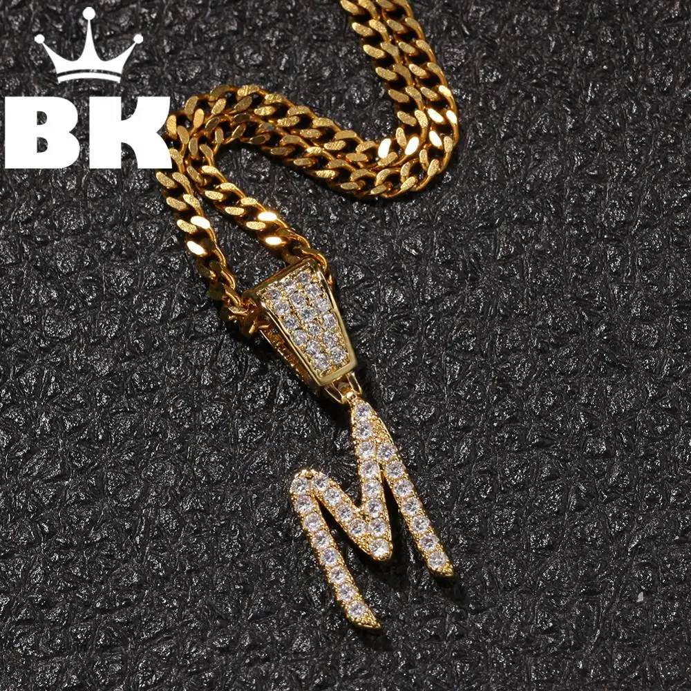 THE BLING KING Custom A thin row of zircon letters Chain Necklaces & Pendant For Men Women Full Iced Out Cubic Zircon Hiphop
THE BLING KING Custom A thin row of zircon letters Chain Necklaces & Pendant For Men Women Full Iced Out Cubic Zircon Hiphop