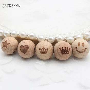 10PCS 15MM Cartoon Pattern Beech Wood Teether Beads, Round Shape Engraved Wooden Teething Bead for Babies DIY Teething Toy
10PCS 15MM Cartoon Pattern Beech Wood Teether Beads, Round Shape Engraved Wooden Teething Bead for Babies DIY Teething Toy