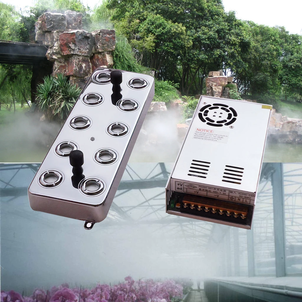 10 head Ultrasonic mist maker fogger humidifier Facial mist sprayer Industry humidificador Aeromist Hydroponics +transformer
10 head Ultrasonic mist maker fogger humidifier Facial mist sprayer Industry humidificador Aeromist Hydroponics +transformer