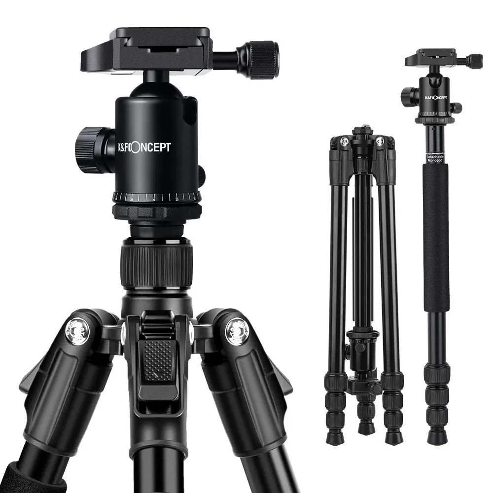 K&F Concept TM2534B Lightweight Professional Aluminium Camera Tripod with 360 Ball Head Quick Release Plate for Nikon Canon DSLR
K&F Concept TM2534B Lightweight Professional Aluminium Camera Tripod with 360 Ball Head Quick Release Plate for Nikon Canon DSLR
