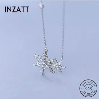 INZATT Real 925 Sterling Silver Zircon Snowflake Pendant Necklace For Elegant Women Fine Jewelry Cute Accessories 2019 Gift
INZATT Real 925 Sterling Silver Zircon Snowflake Pendant Necklace For Elegant Women Fine Jewelry Cute Accessories 2019 Gift