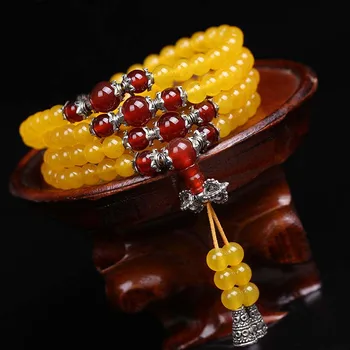 New natural Brazilian yellow 108 beads bracelet female multi-round hand string male
New natural Brazilian yellow 108 beads bracelet female multi-round hand string male