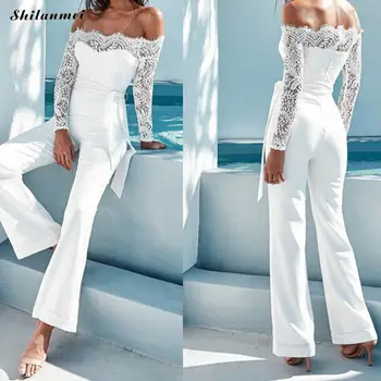 Sexy Off Shoulder Lace Rompers Womens Jumpsuit Women Long Sleeve Fitness Backless Elegant Overalls Party Body Femme 2018 Summer
Sexy Off Shoulder Lace Rompers Womens Jumpsuit Women Long Sleeve Fitness Backless Elegant Overalls Party Body Femme 2018 Summer