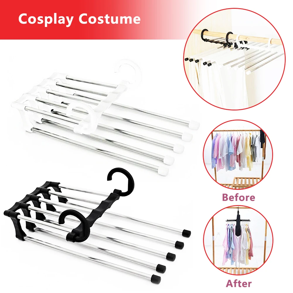 Multi-functional 5 in 1 Stainless Steel Wardrobe Magic Hanger Pants Rack Shelves Durable Clothes Hanger Home Organizer 1
Multi-functional 5 in 1 Stainless Steel Wardrobe Magic Hanger Pants Rack Shelves Durable Clothes Hanger Home Organizer 1