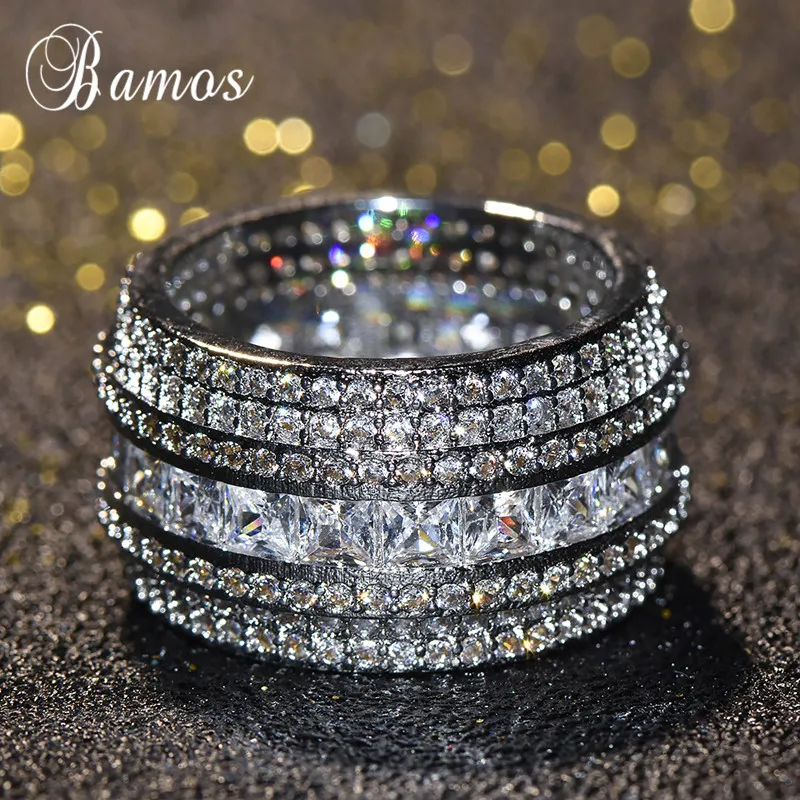 Luxury Female White Zircon Stoen Ring Fashion Silver Love Engagement Rings For Women Vintage Wedding Band Jewelry Gifts
Luxury Female White Zircon Stoen Ring Fashion Silver Love Engagement Rings For Women Vintage Wedding Band Jewelry Gifts