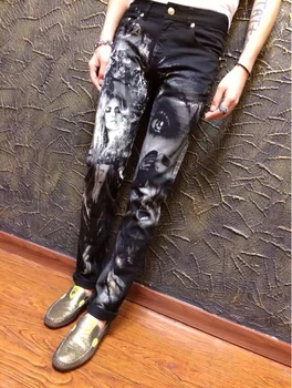 28-36 ! Hot-selling men personalized summer colored drawing print denim pants jeans skinny pants singer costumes trousers
28-36 ! Hot-selling men personalized summer colored drawing print denim pants jeans skinny pants singer costumes trousers