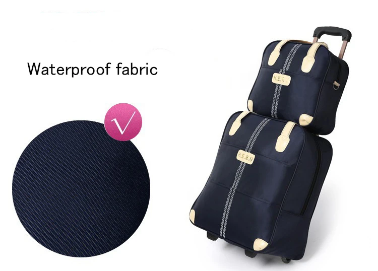 Roll in style with our Rolling Fashion Tie Rod Travel Bag &amp; Luggage! Designed for the fashion-forward traveler, this bag makes a statement while providing convenience and ease. The durable rolling feature allows for effortless transport, making it the perfect companion for your next journey.