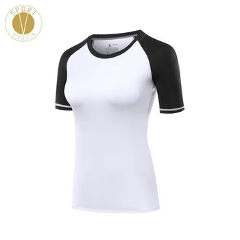Slim Cut Contrast Sports T-shirt Women's Running Exercise Gym Workout Fit Outdoor Active Leisure Elastic Short Sleeve Top Tee
Slim Cut Contrast Sports T-shirt Women's Running Exercise Gym Workout Fit Outdoor Active Leisure Elastic Short Sleeve Top Tee