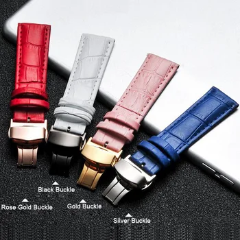 neway Leather Watch Band Wrist Strap 14mm 16mm 18mm 20mm Gold Butterfly Clasp Buckle Replacement Bracelet Blue Pink Red White 
neway Leather Watch Band Wrist Strap 14mm 16mm 18mm 20mm Gold Butterfly Clasp Buckle Replacement Bracelet Blue Pink Red White