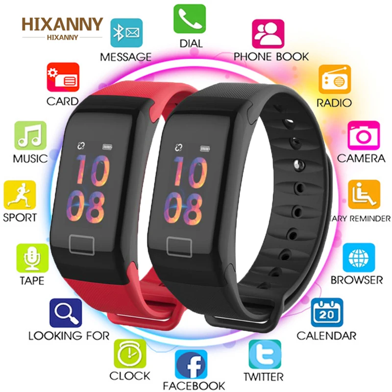 Waterproof F1Plus Smart Bracelet Color Screen Blood Pressure Fitness Tracker Heart Rate Monitor Smart Band Sport for Android IOS
Waterproof F1Plus Smart Bracelet Color Screen Blood Pressure Fitness Tracker Heart Rate Monitor Smart Band Sport for Android IOS
